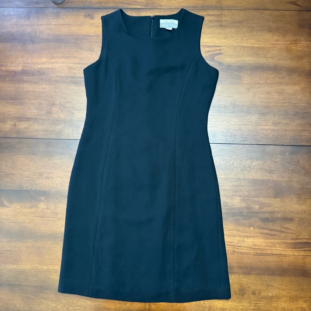 Casual Corner Classic Black Sleeveless Sheath Dress